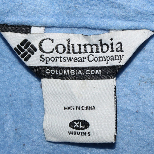 Columbia Women's Blue Fleece Full Zip Jacket XL Outdoor
