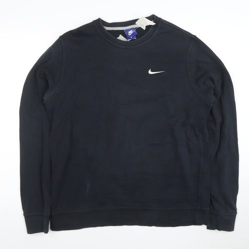 Nike Men's Black Small Crew Neck Pullover Sweatshirt