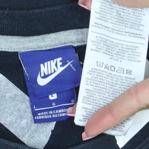 Nike Men's Black Small Crew Neck Pullover Sweatshirt
