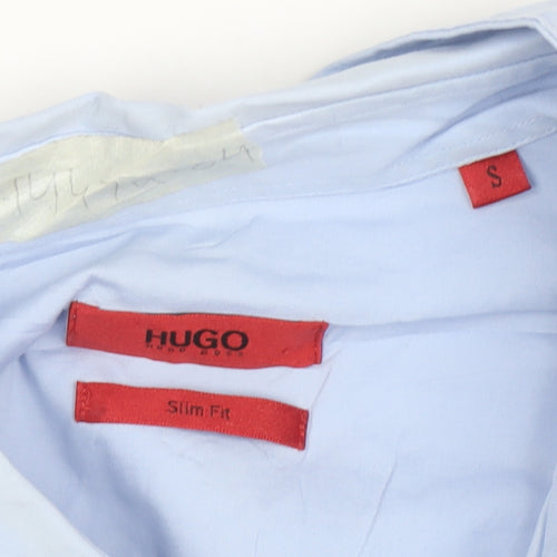 Hugo Boss Men's Blue Slim Fit Cotton Long Sleeve Dress Shirt S
