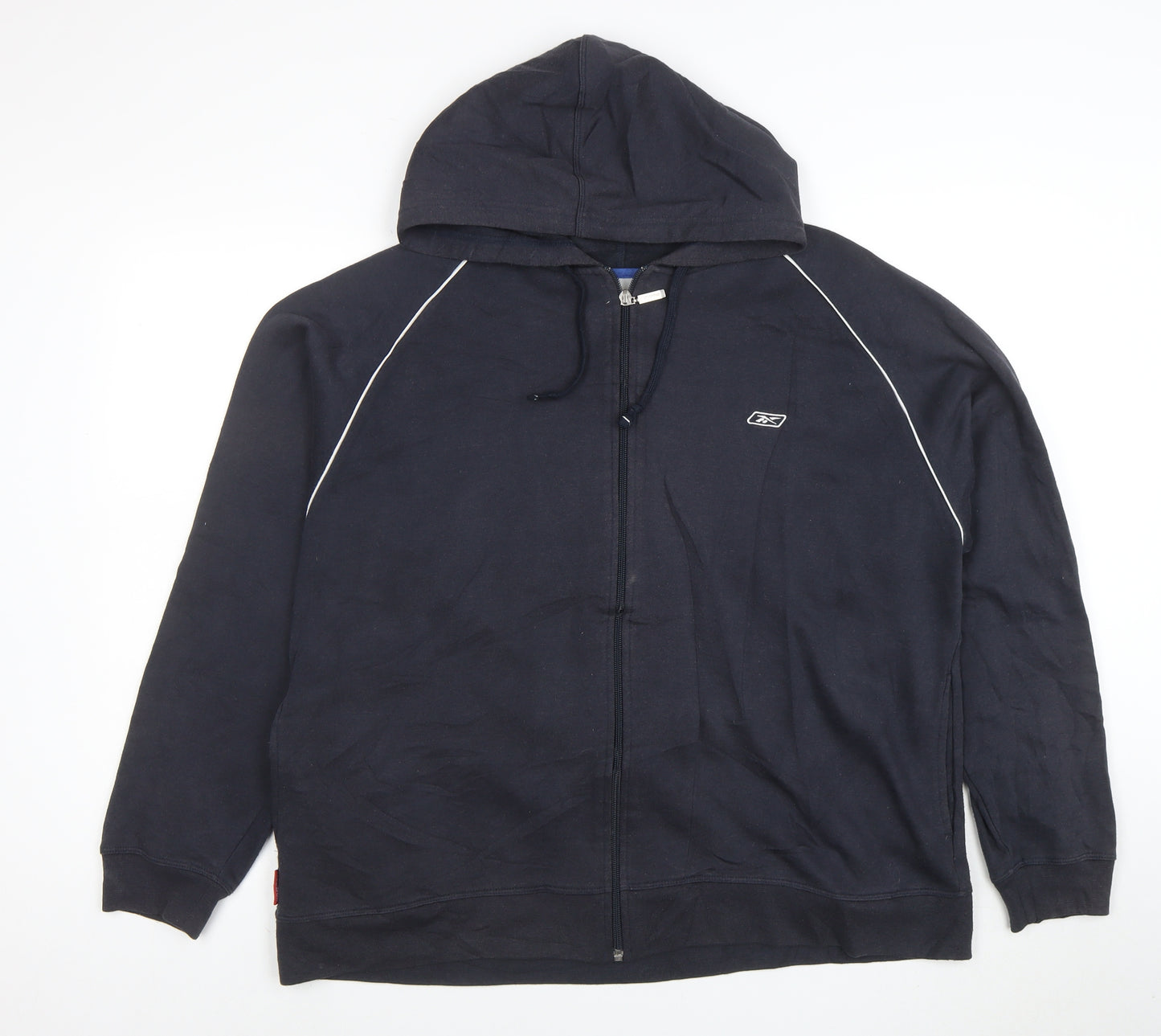 Reebok Men’s Black Full Zip Hoodie L Sportswear Sweatshirt