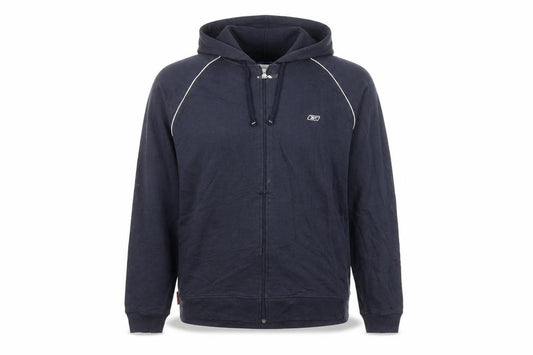 Front view of Reebok Men’s Black Full Zip Hoodie L Sportswear Sweatshirt