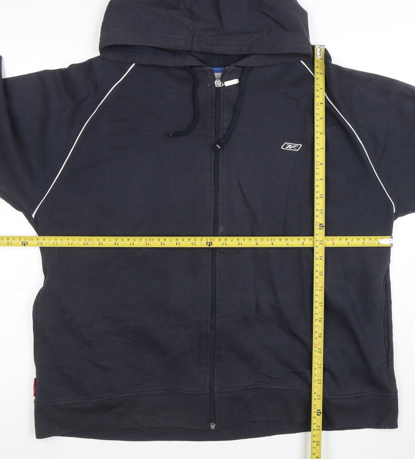 Reebok Men’s Black Full Zip Hoodie L Sportswear Sweatshirt