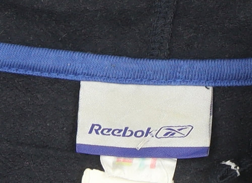 Reebok Men’s Black Full Zip Hoodie L Sportswear Sweatshirt