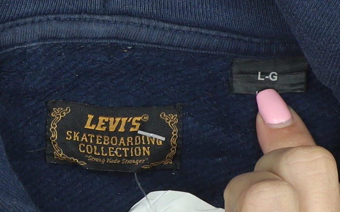 Levi's Men's Blue Pullover Hoodie L Skateboarding Collection