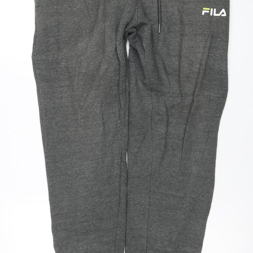 Fila Men's Grey Jogger Trousers M Regular Fit Cotton Blend