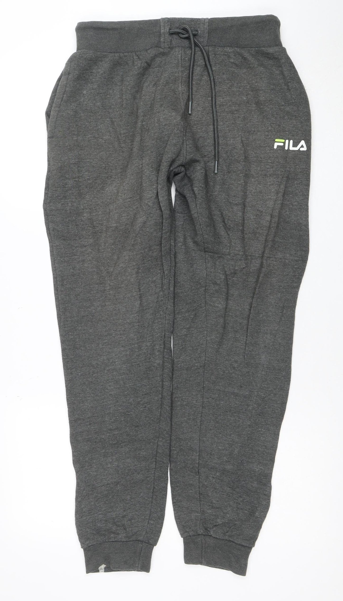 Fila Men's Grey Jogger Trousers M Regular Fit Cotton Blend