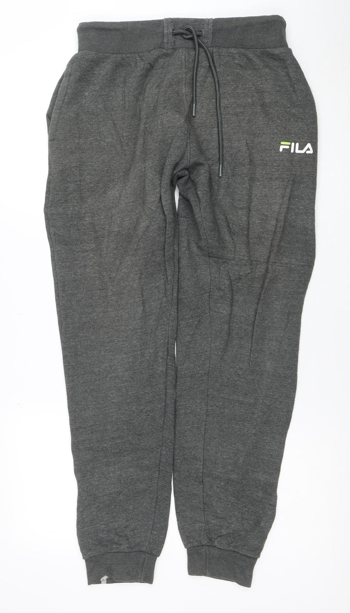 Fila Men's Grey Jogger Trousers M Regular Fit Cotton Blend