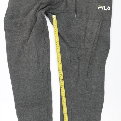 Fila Men's Grey Jogger Trousers M Regular Fit Cotton Blend