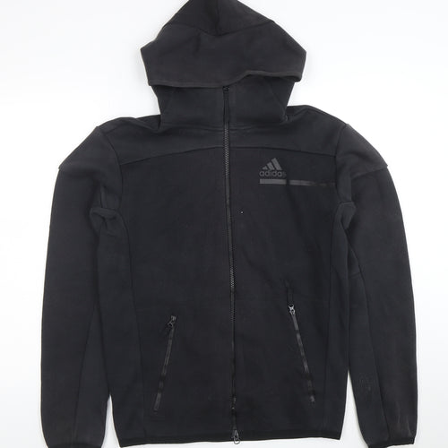 adidas Men's Black Full Zip Hoodie Size S Regular Fit Sportswear