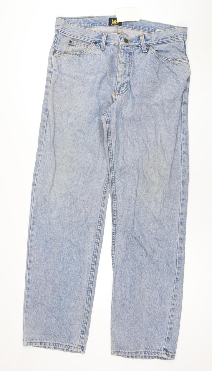 Lee Riders Men's Blue 36in Waist Light Wash Straight Denim Jeans