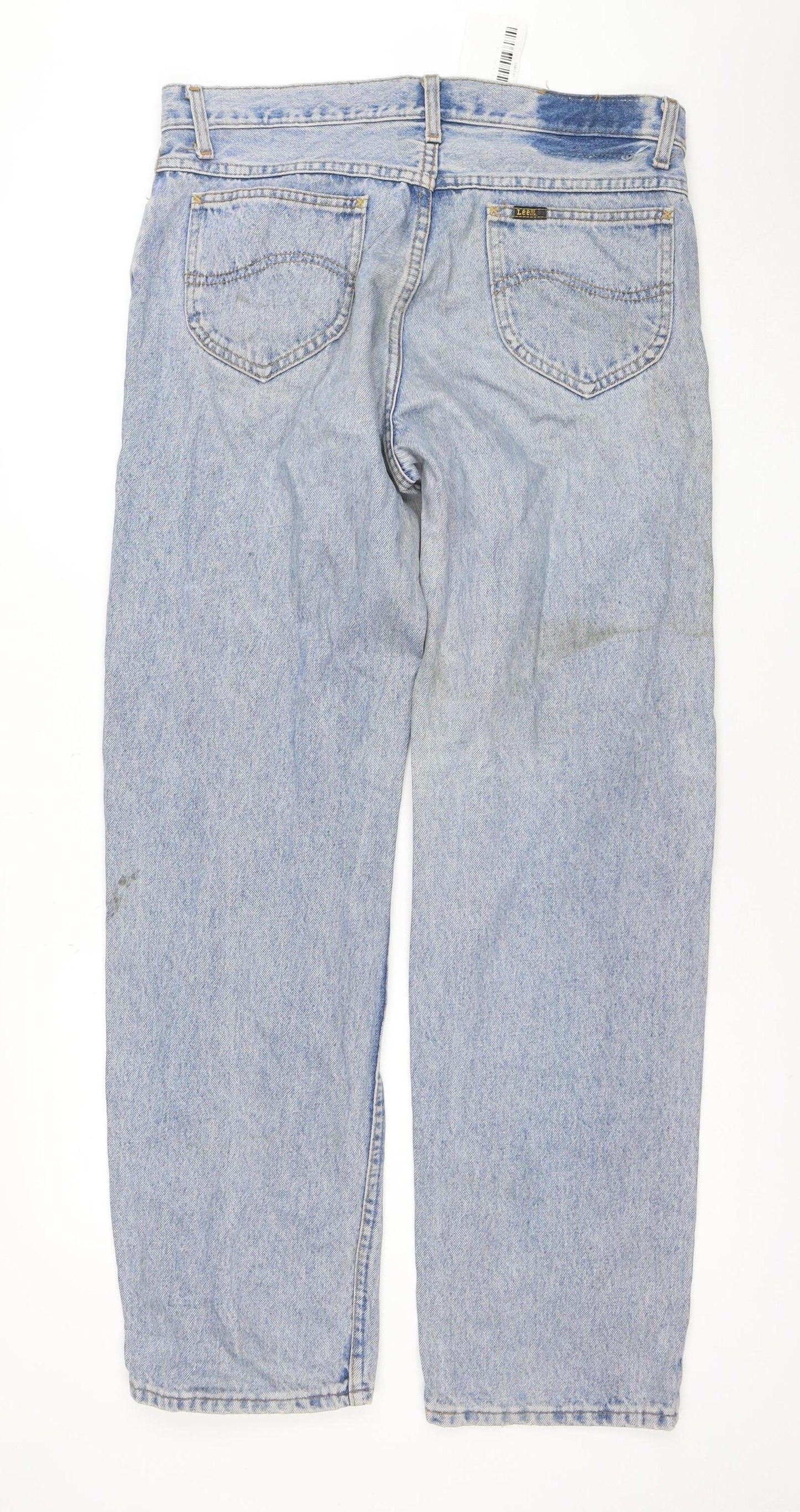 Lee Riders Men's Blue 36in Waist Light Wash Straight Denim Jeans