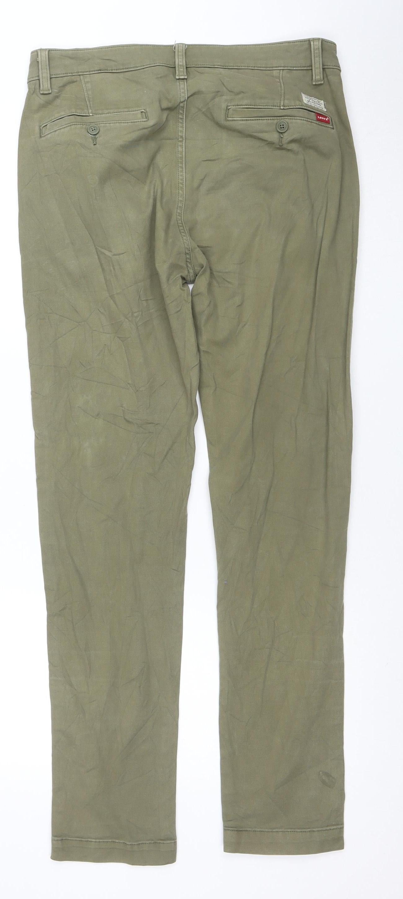 Levi's Men's Green XX Chino Trousers W32 L32 Regular Fit