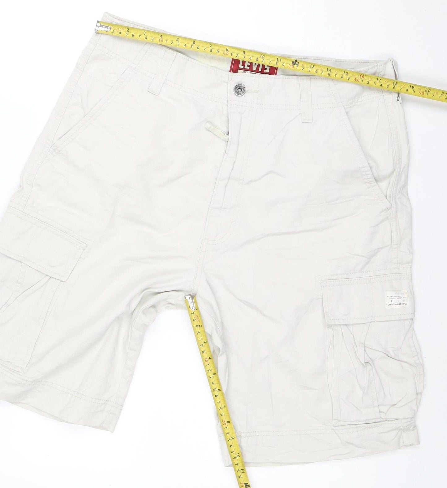 Levi's Men's Beige Cargo Shorts Size 36 Cotton Casual