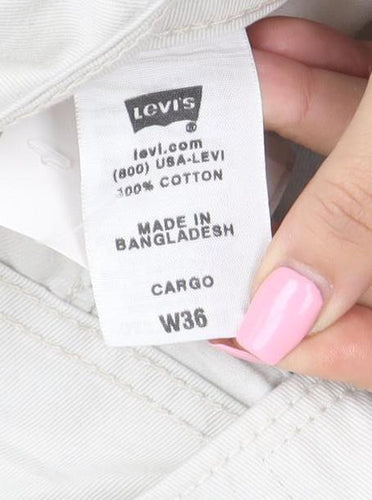 Levi's Men's Beige Cargo Shorts Size 36 Cotton Casual