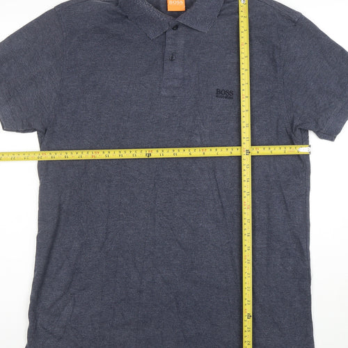 Hugo Boss Men's Blue Slim Fit Cotton Polo Shirt Size L