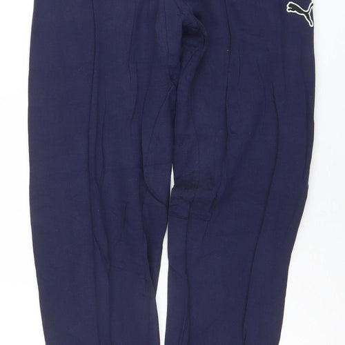 Puma Men's Blue Jogger Trousers Size S Elastic Waist Activewear