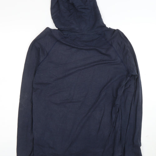 Weird Fish Men's Blue Pullover Hoodie M Graphic Print Lightweight
