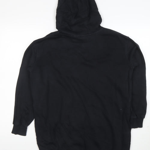 Nike Women Black Long Sleeve Pullover Hoodie L Cotton Blend