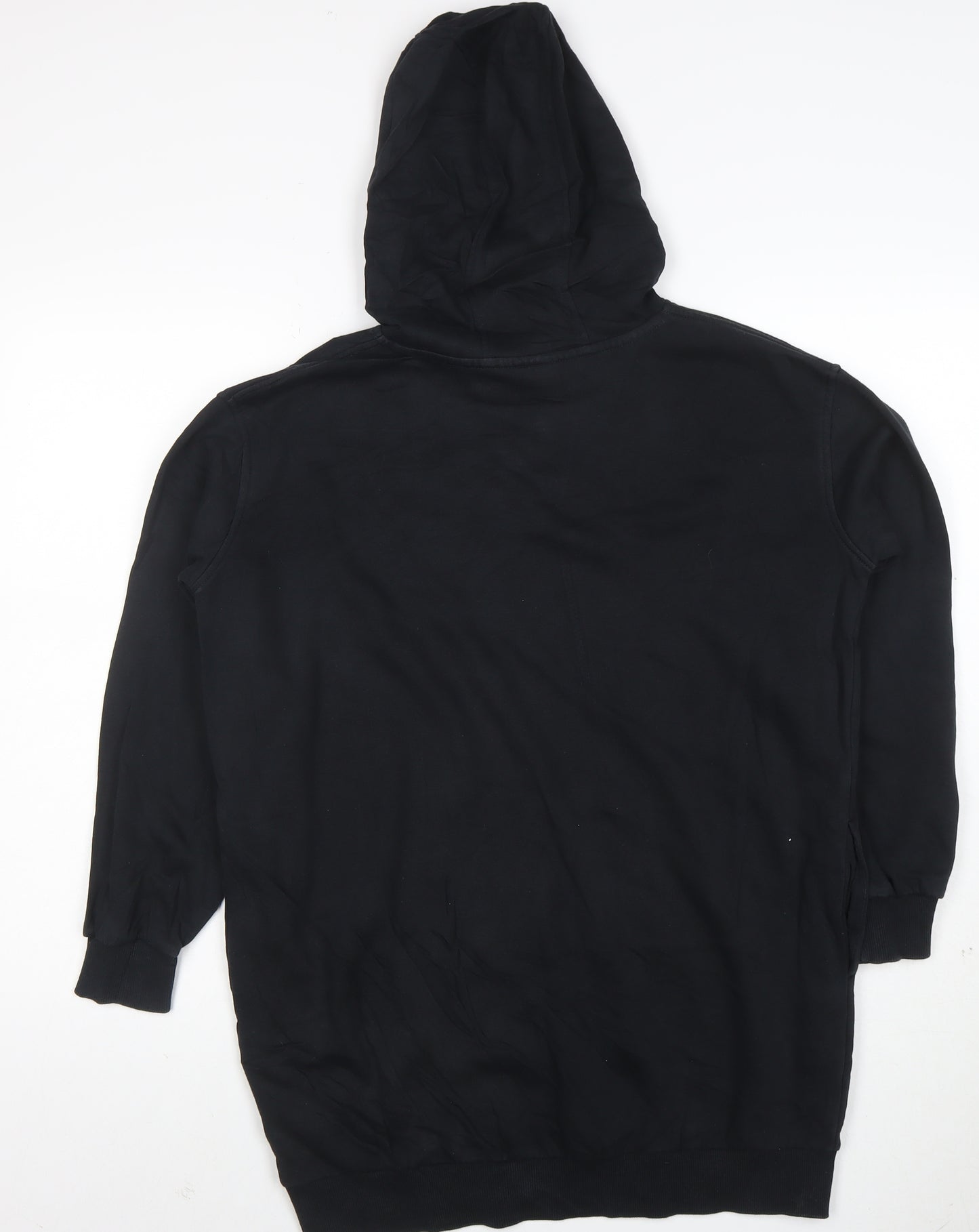 Nike Women Black Long Sleeve Pullover Hoodie L Cotton Blend