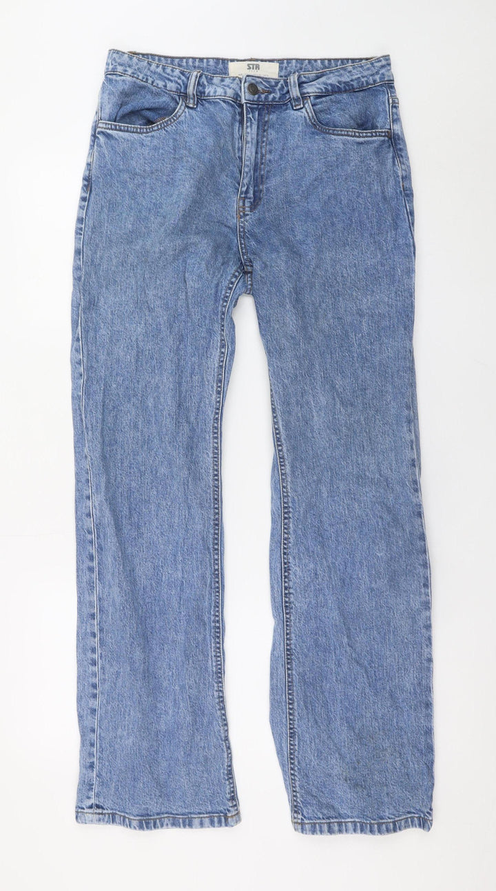 STR Teen Blue Straight Leg Denim Jeans UK 12