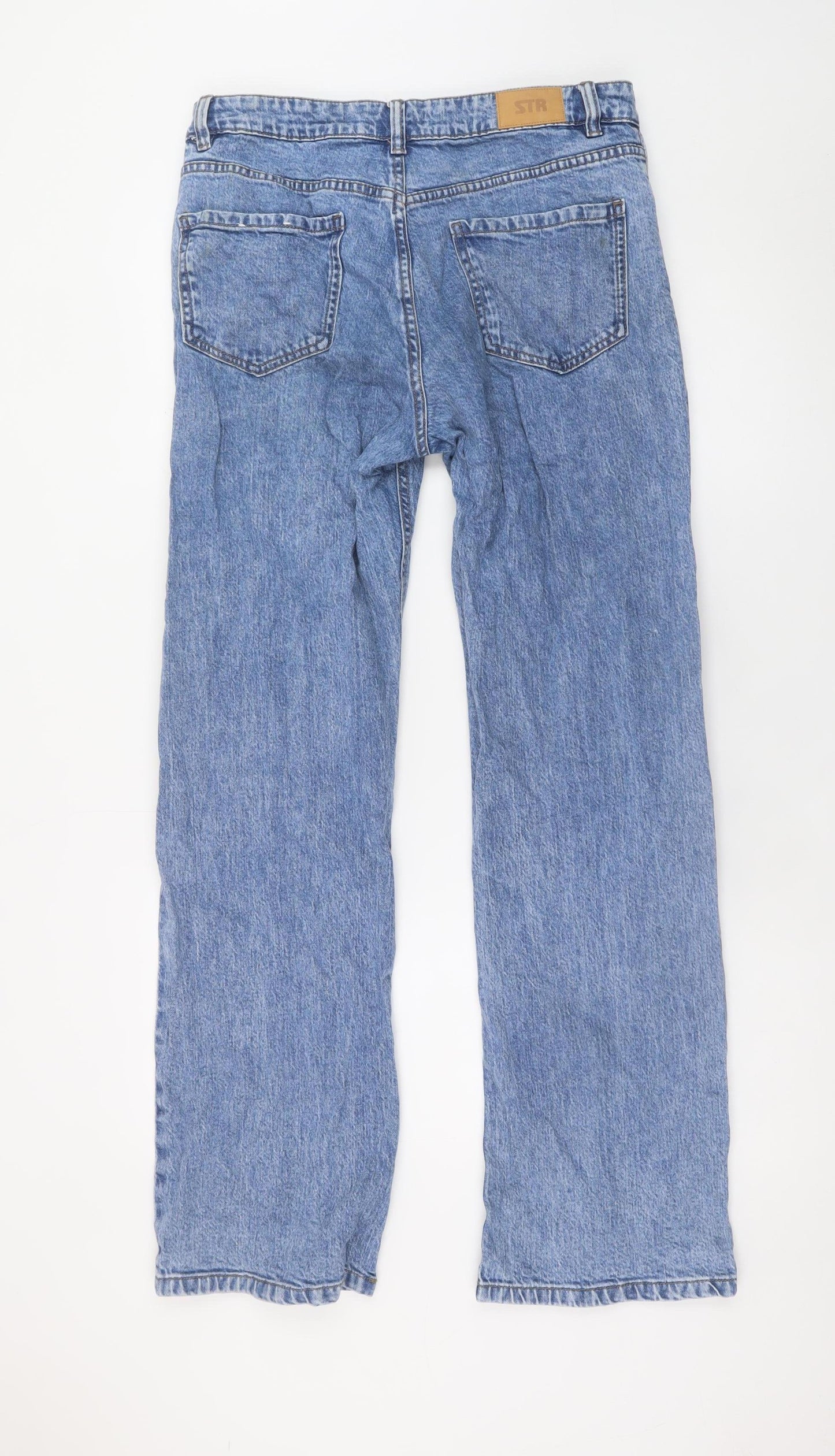 STR Teen Blue Straight Leg Denim Jeans UK 12