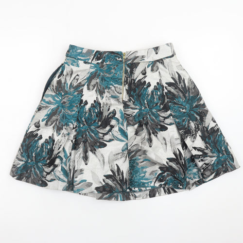 Yumi Womens Multicoloured Floral A-Line Short Skirt Size 10