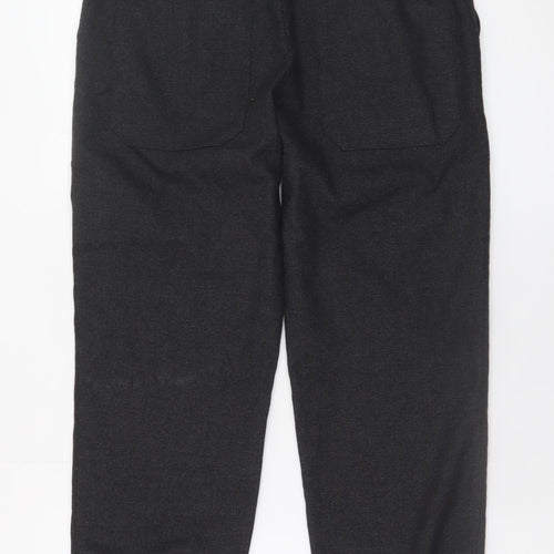 Zara Men Black Jogger Trousers Size S Elasticated Cuff Casual Pants