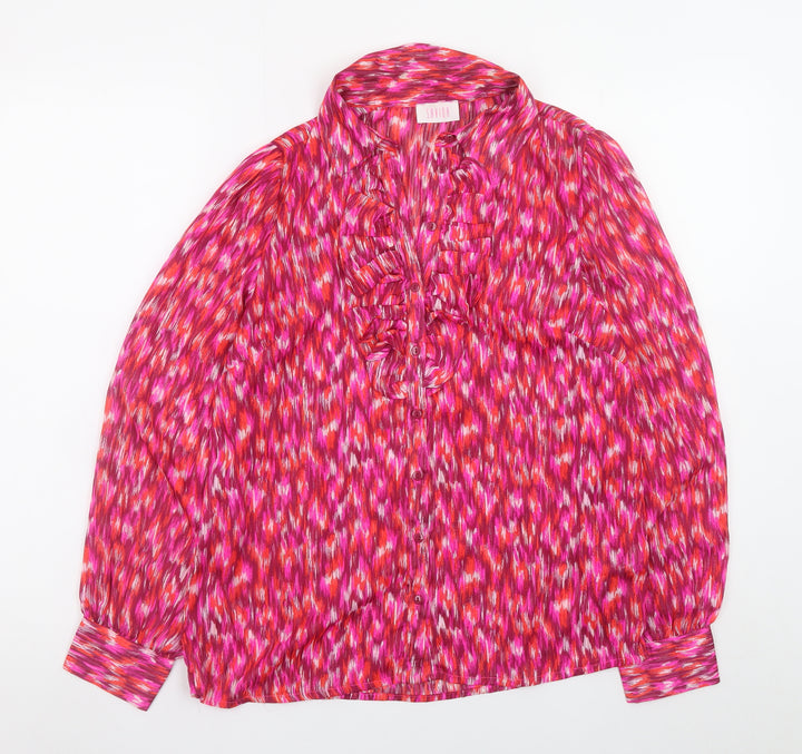 Savida Women's Multicoloured Ruffle Blouse Size 10