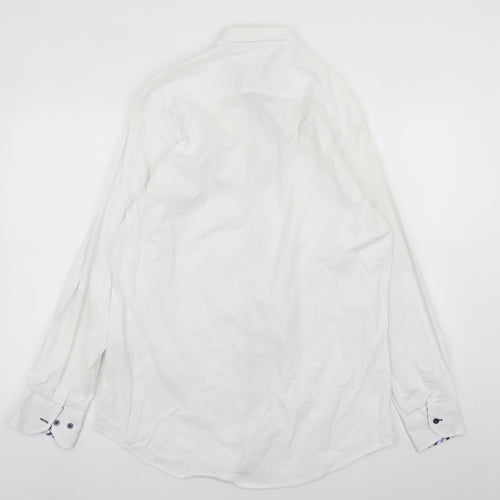 GANT USA Men's White Slim Fit XL Cotton Long Sleeve Dress Shirt
