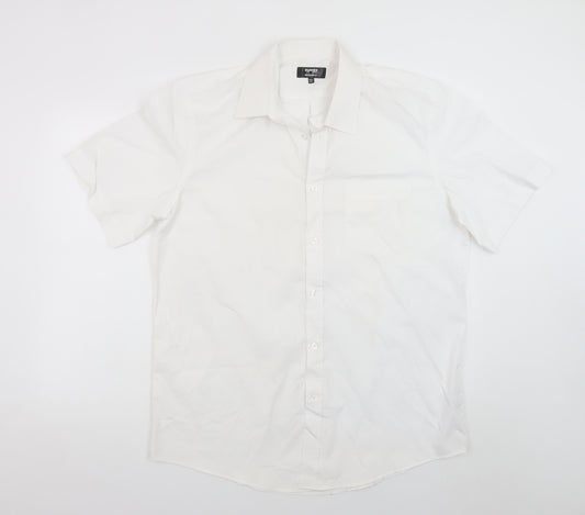 Dunnes Stores Men’s White Short Sleeve Regular Fit Dress Shirt 16.5in