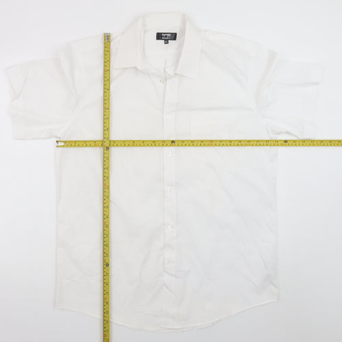 Dunnes Stores Men’s White Short Sleeve Regular Fit Dress Shirt 16.5in