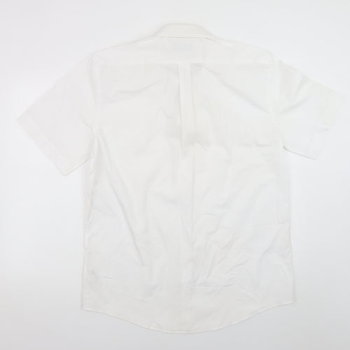 Dunnes Stores Men’s White Short Sleeve Regular Fit Dress Shirt 16.5in