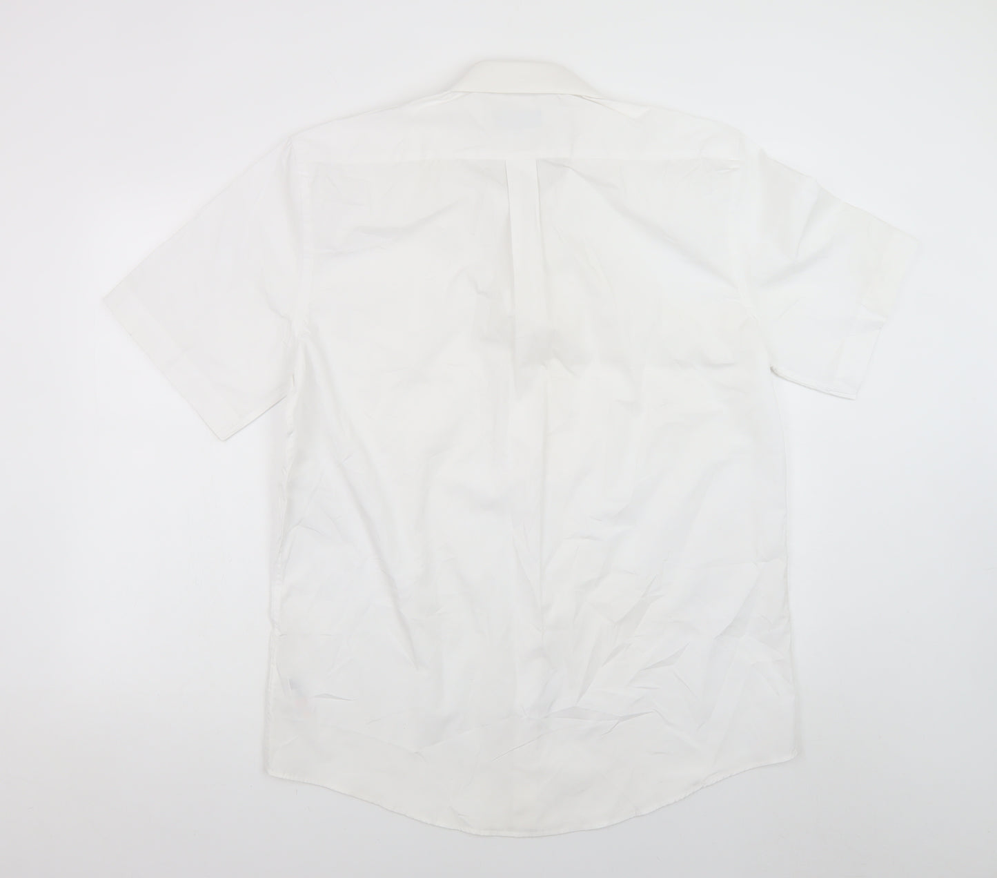 Dunnes Stores Men’s White Short Sleeve Regular Fit Dress Shirt 16.5in