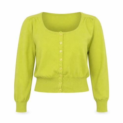 Dunnes Women’s Green Cardigan Small Square Neck Knit Top