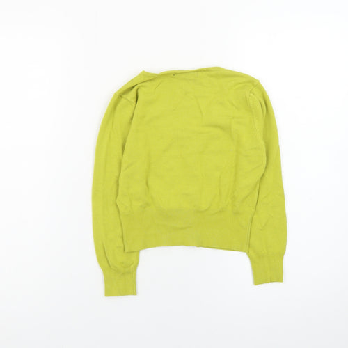 Dunnes Women’s Green Cardigan Small Square Neck Knit Top