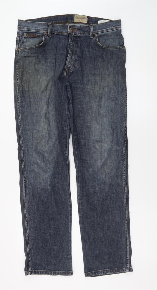 Wrangler Men's Blue Straight Leg Texas Stretch Jeans W34 L32