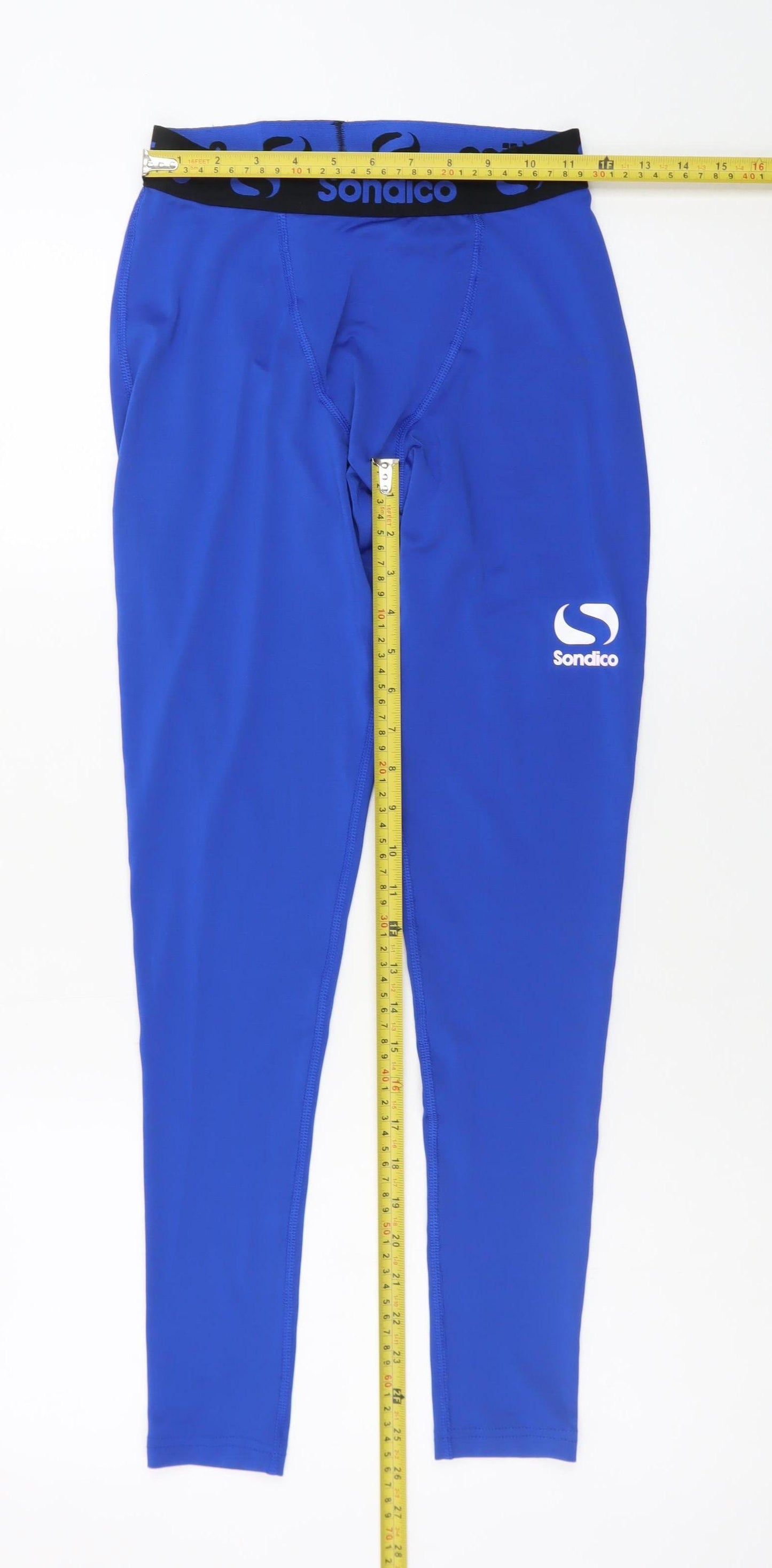 Sondico Men's Blue Compression Leggings M Moisture Wicking Sportswear