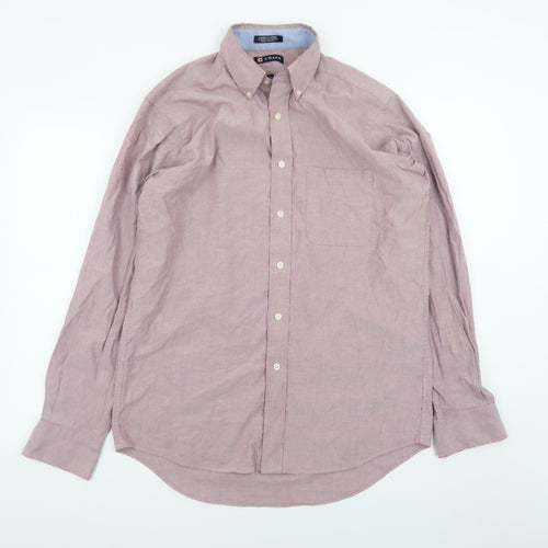 Chaps Men's Pink Classic Fit Oxford Button-Down Shirt 15.5 Long Sleeve