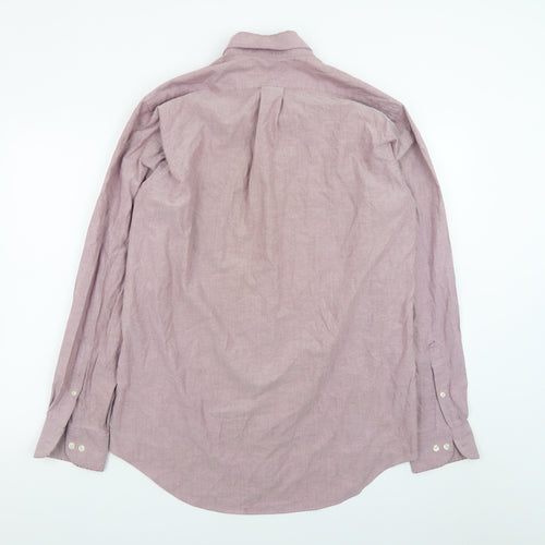 Chaps Men's Pink Classic Fit Oxford Button-Down Shirt 15.5 Long Sleeve
