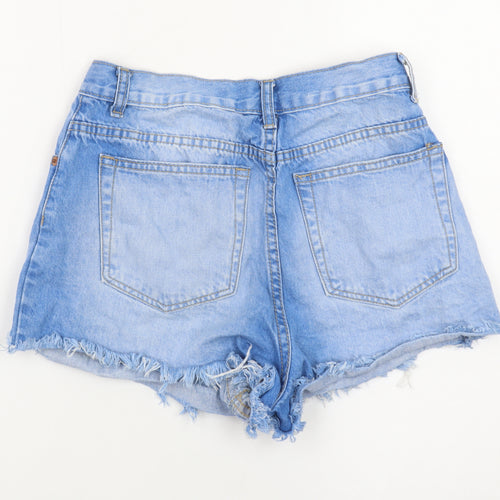 Denim Co. Womens Blue Size 10 Cut-Off Distressed Denim Shorts