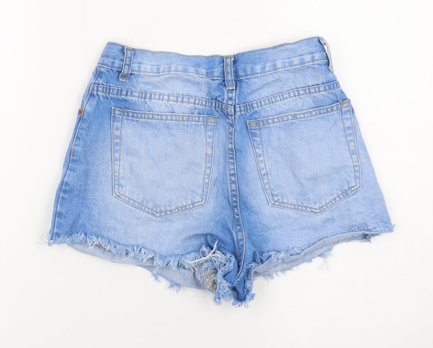 Denim Co. Womens Blue Size 10 Cut-Off Distressed Denim Shorts