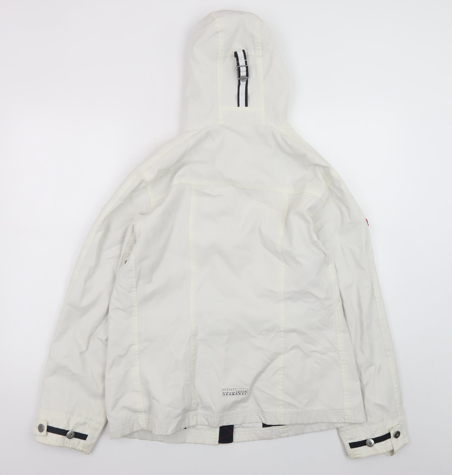 Mox Men's White Hooded Parka Jacket Size 46 Regular Fit Waterproof