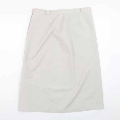 St Bernard Womens Beige Size 16 Straight Knee Length Skirt