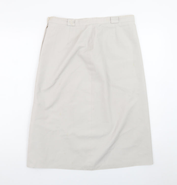 St Bernard Womens Beige Size 16 Straight Knee Length Skirt