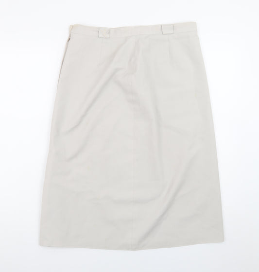 St Bernard Womens Beige Size 16 Straight Knee Length Skirt
