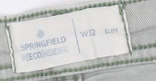 Springfield Mens Grey Slim Straight Jeans W32 M