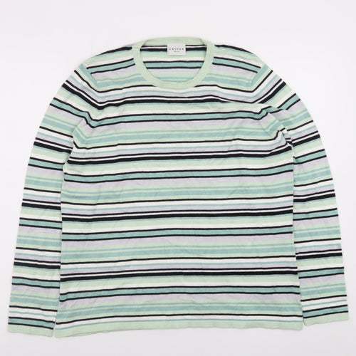 Eastex Women's Multicoloured Striped Crew Neck Jumper Size 16