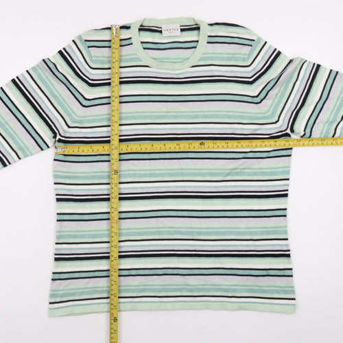 Eastex Women's Multicoloured Striped Crew Neck Jumper Size 16