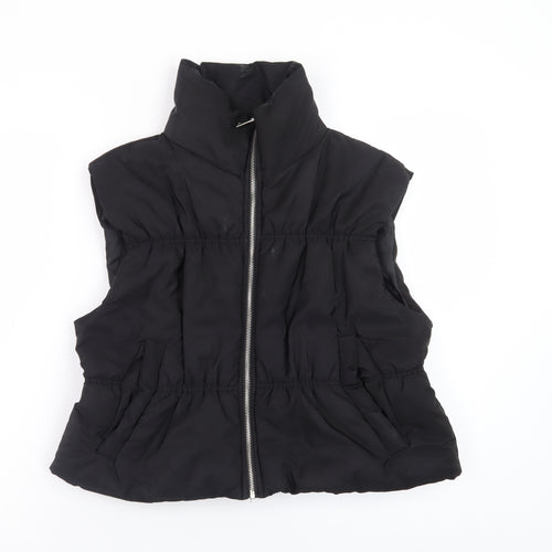 PrettyLittleThing Womens Black Size 10 Puffer Waistcoat